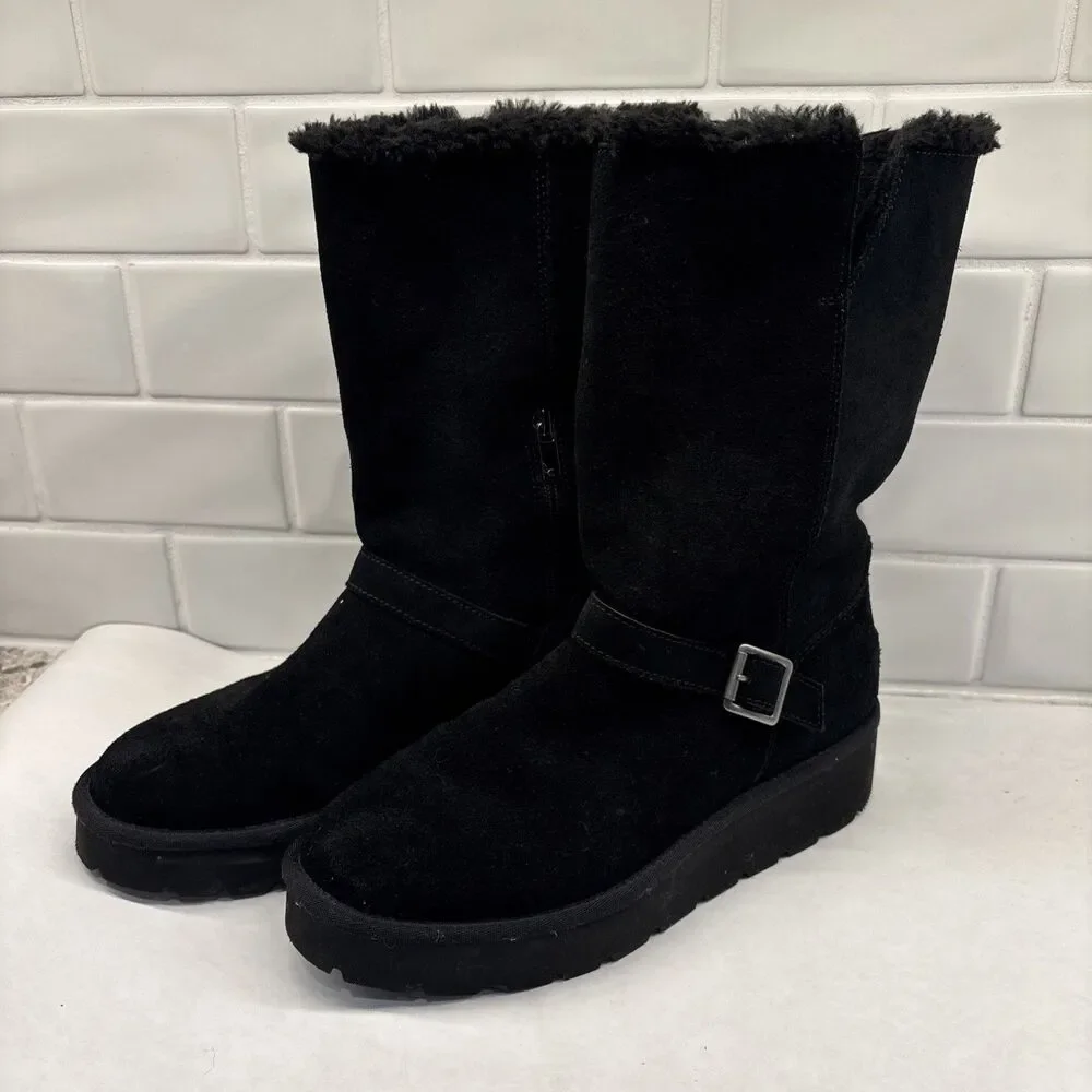 Womens‎ Koolaburra by Ugg Kelissa Tall Black Boots Shoes, size 9 EUC Winter Warm